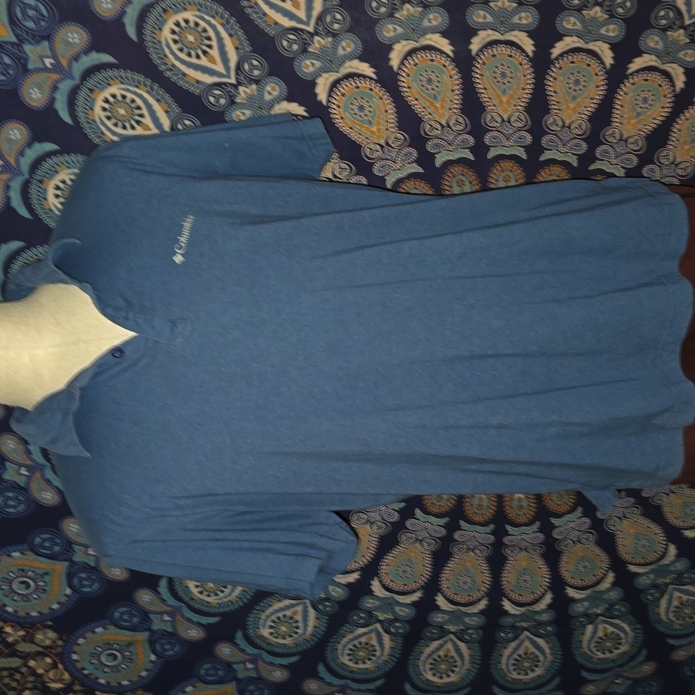 Columbia XL omni-wick polo tshirt. Blue